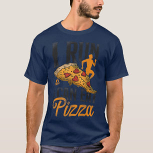 Running Halbmarathon Pizza Vintag, ich laufe S T-Shirt
