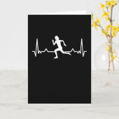 Running Heartbeat Line Funny Runner-Geschenk Karte (Gelbe Blume)
