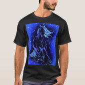 Running Horning T - Shirt Blue Moonlight Starry Ni (Vorderseite)