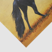 Running Horse Black Stallion Seidenpapier (Ausschnitt)