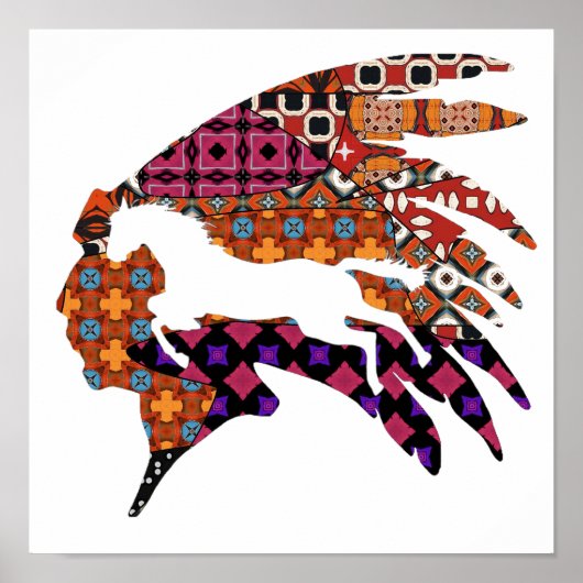 Running Horse Indian Poster (Vorne)