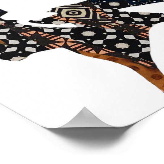 Running Horse Indian Poster (Ecke)