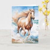 Running Horse Karte (Gelbe Blume)