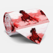 Running Horse Neck Tie Krawatte (Gerollt)