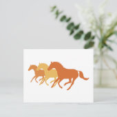 Running Horse (Orange) Postkarte (Stehend Vorderseite)