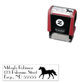 Running Horse Silhouette Pariser Text Permastempel (Beispiel)