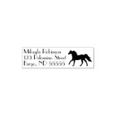 Running Horse Silhouette Pariser Text Permastempel (Design)