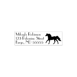 Running Horse Silhouette Pariser Text Permastempel