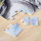 Running horse Watercolor and Ink Equine art Puzzle (Seite)