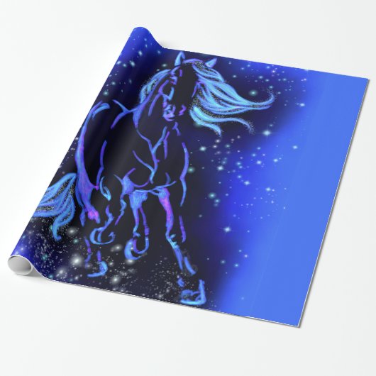 Running Horse Wrapping Paper Geschenkpapier (Ungerollt)