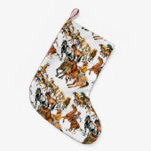 Running horses seamless pattern. American cowboy. Kleiner Weihnachtsstrumpf (Vorderansicht (hängend))