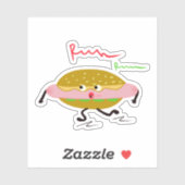 Running-Hotdog Aufkleber (Blatt)