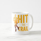 Running In Woods Trail Running Runner Jogging Jogg Kaffeetasse (VorderseiteRechts)