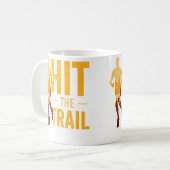 Running In Woods Trail Running Runner Jogging Jogg Kaffeetasse (Vorderseite Links)