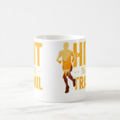 Running In Woods Trail Running Runner Jogging Jogg Kaffeetasse (Mittel)