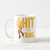 Running In Woods Trail Running Runner Jogging Jogg Kaffeetasse (Links)