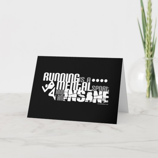 Running is a Mental Sport Karte (Vorderseite)