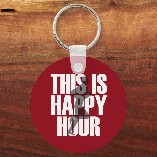 Running Is Happy Hour Schlüsselanhänger (Vorderseite)