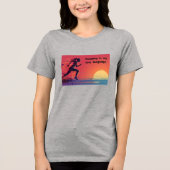 Running is my love language Tri-Blend shirt (Vorderseite)