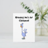 Running Isn nicht für Hühner - Marathon-Spaß Postkarte (Stehend Vorderseite)