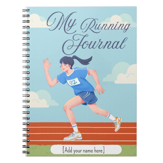 Running Journal | Personalized Fitness Tracker Notizblock (Vorderseite)