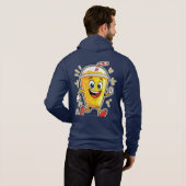 **Running Juice Cup Cartoon – Fun Street Drink Cha Hoodie (Schwarz voll)