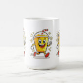**Running Juice Cup Cartoon – Fun Street Drink Cha Kaffeetasse (Mittel)