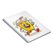 **Running Juice Cup Cartoon – Fun Street Drink Cha Notizblock (Rechte Seite)
