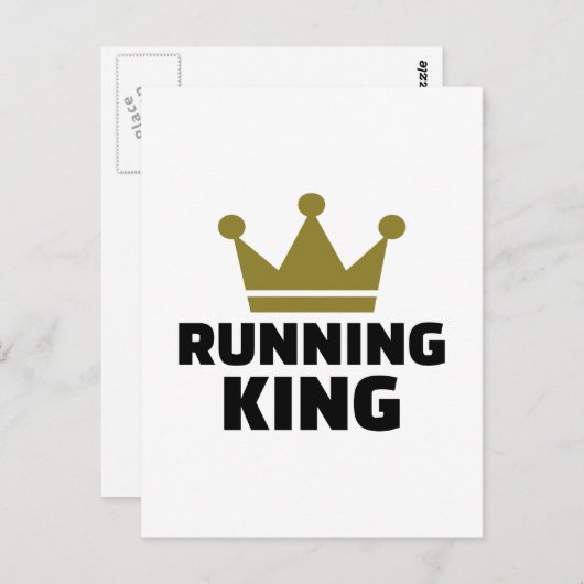 Running King Postkarte (Vorne/Hinten)