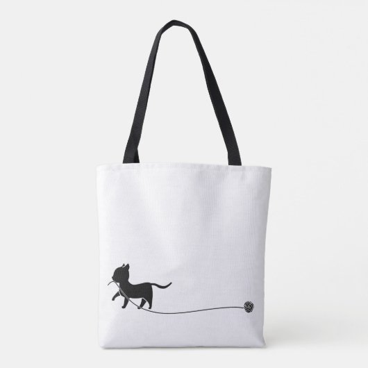 Running Kitten Tote Bag Tasche (Rückseite)