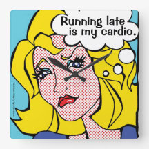 Running Late is my Cardio Blonde Comic Book Girl