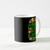 Running Late Is My Cardio Floral Funny Quote Gift  Kaffeetasse (VorderseiteRechts)