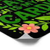 Running Late Is My Cardio Floral Funny Quote Gift  Poster (Ecke)