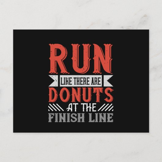 Running - Lauf wie Donuts Postkarte (Vorderseite)