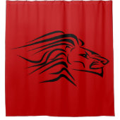 Running Lion Duschvorhang rot - Ihre Farben (Vorderseite)