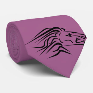 Running Lion Neck Tie Lila - Custom Colors Krawatte
