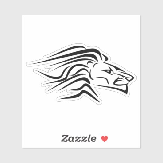 Running Lion Sticker (Blatt)