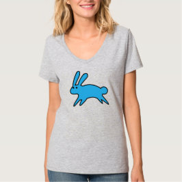 Running Little Blue Bunny T-Shirt