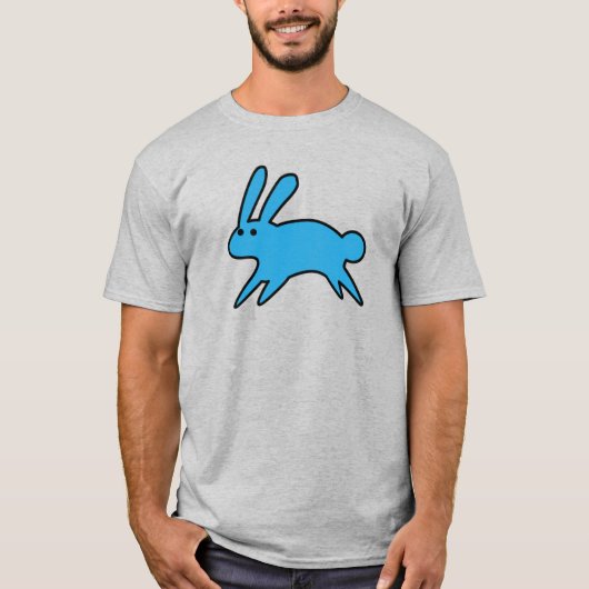 Running Little Blue Bunny T-Shirt (Vorderseite)