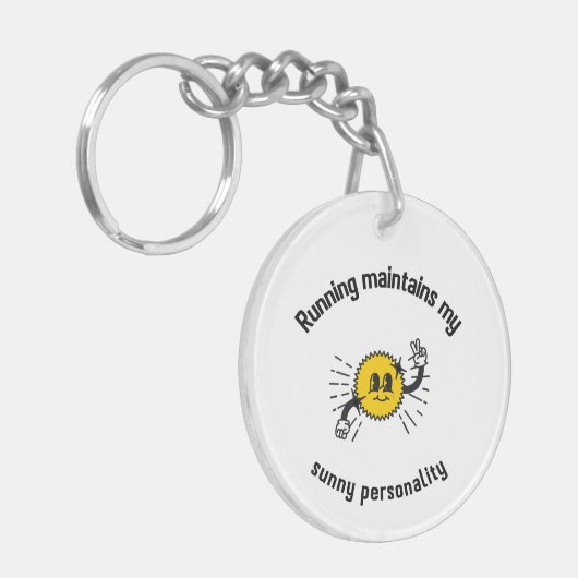 Running maintains my sunny personality schlüsselanhänger (Vorderseite links)