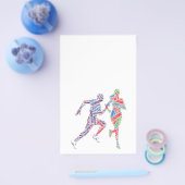 Running man and girl flyer (Einzeln)