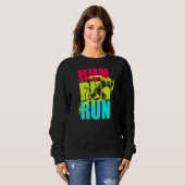 Running Man Graphic Cross Country Runner oder Jogg Sweatshirt (Vorne ganz)