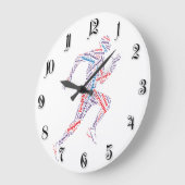 Running Man Große Wanduhr (Winkel)