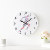 Running Man Große Wanduhr (Zuhause)