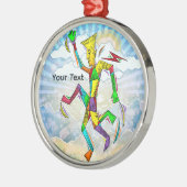 Running Man Ornament Aus Metall (Links)