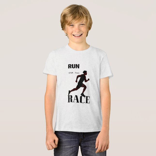 Running Man Tri-Blend Shirt (Vorderseite voll)