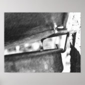 Running Maple Sap Bucket Black Pencil Art Poster (Vorne)