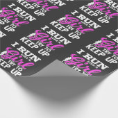 Running Marathon Girl Athlete Runner Geschenkpapier (Ecke)