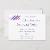 Running Marathon Runner Birthday Party Einladung (Rückseite)