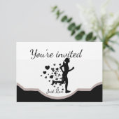 Running Marathon Runner Birthday Party Einladung (Stehend Vorderseite)